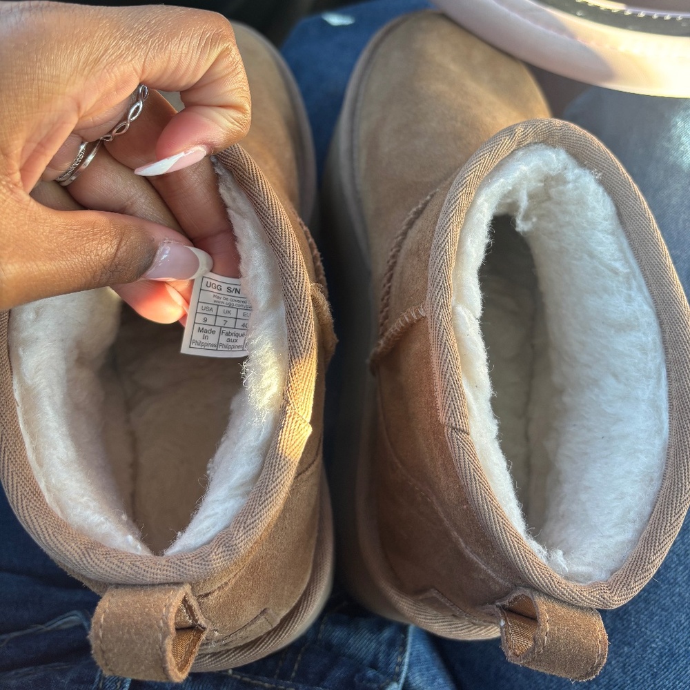 UGG Chestnut Suede Platform Boots - Picture 3 of 4